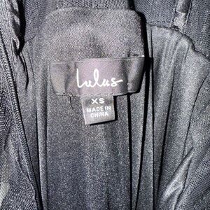 Lulu's Elegant Black Mesh Dress